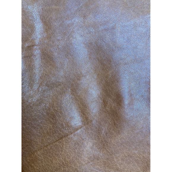 EILEEN FISHER Womens Tan Leather Jacket Sz S Zipper Collarless Timeless‎ Classic - Picture 12 of 12